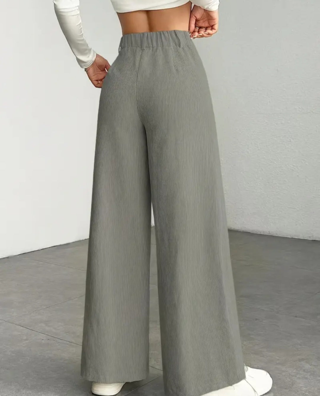 Wide-Leg Corduroy Trousers