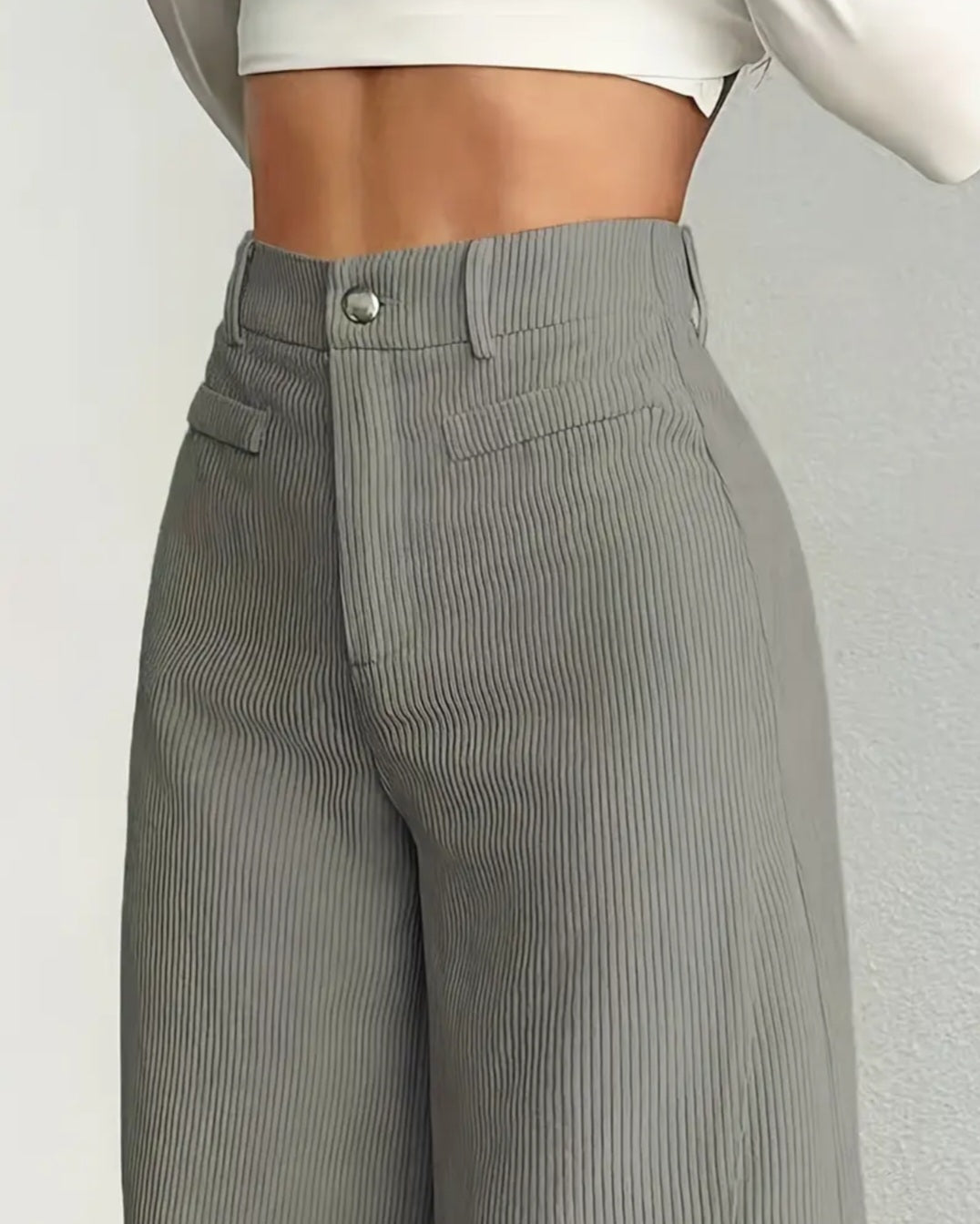 Wide-Leg Corduroy Trousers