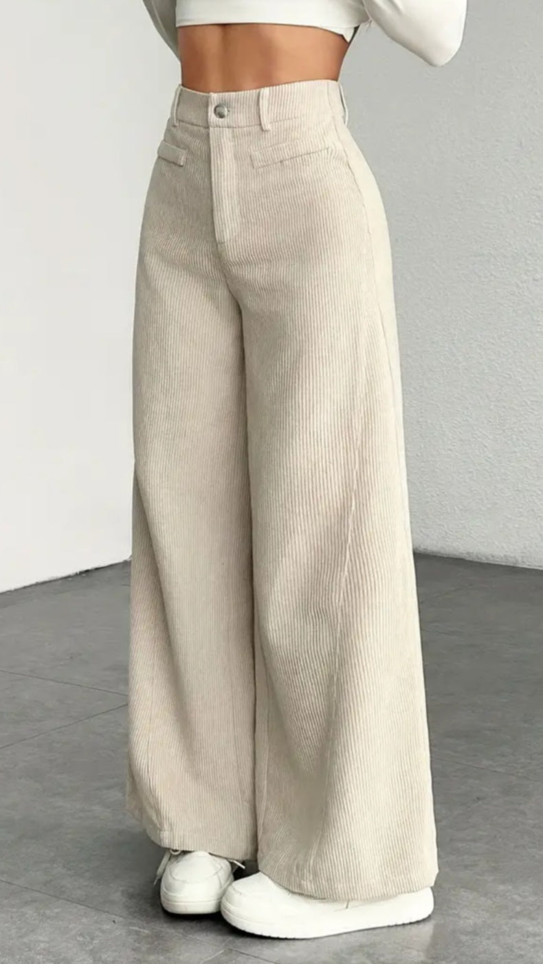 Wide-Leg Corduroy